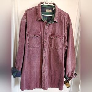 Vintage L.L. Bean Denim Longsleeve Lined Button-Up Shirt